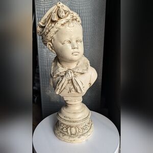 Vintage Alexander Backer Co Chalkware Bust Sailor Boy